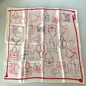 Vintage Coach silk Purses scarf Reed Karloff